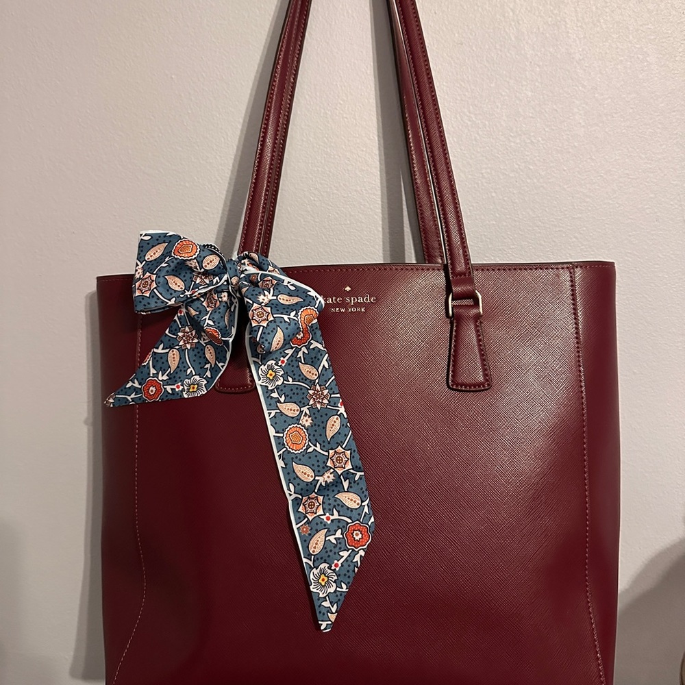 Kate Spade Deep Red Leather Tote